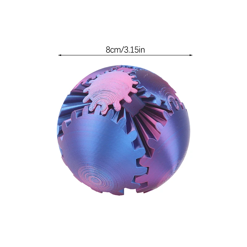 Gear Ball 3D Printed Gear Ball Spin Ball Cube Toy perfetto per lo Stress e l'ansia rilassante deformazione Gear Ball Desk Toy