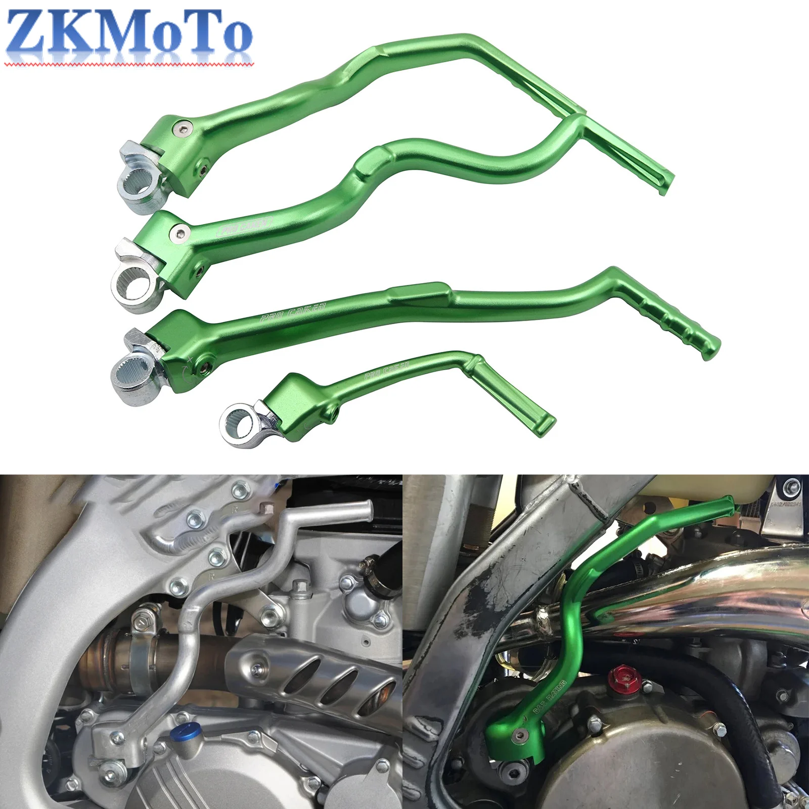 

Motorcycle CNC Aluminum Forged Kick Start Starter Lever Pedal For Kawasaki KX250F 2013-2020 KX450F KLX450R 2007-2019 KX65 Parts