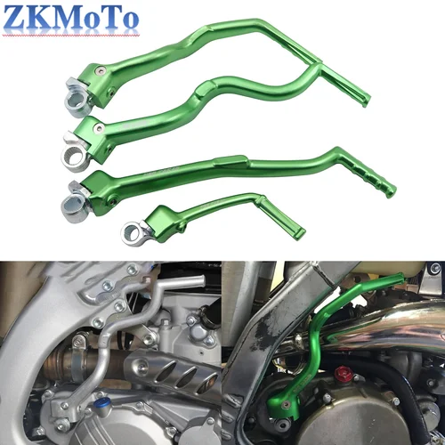 Pedal de palanca de arranque forjado de aluminio CNC para motocicleta, piezas para Kawasaki KX250F 2013-2020 KX450F KLX450R 2007-2019 KX65