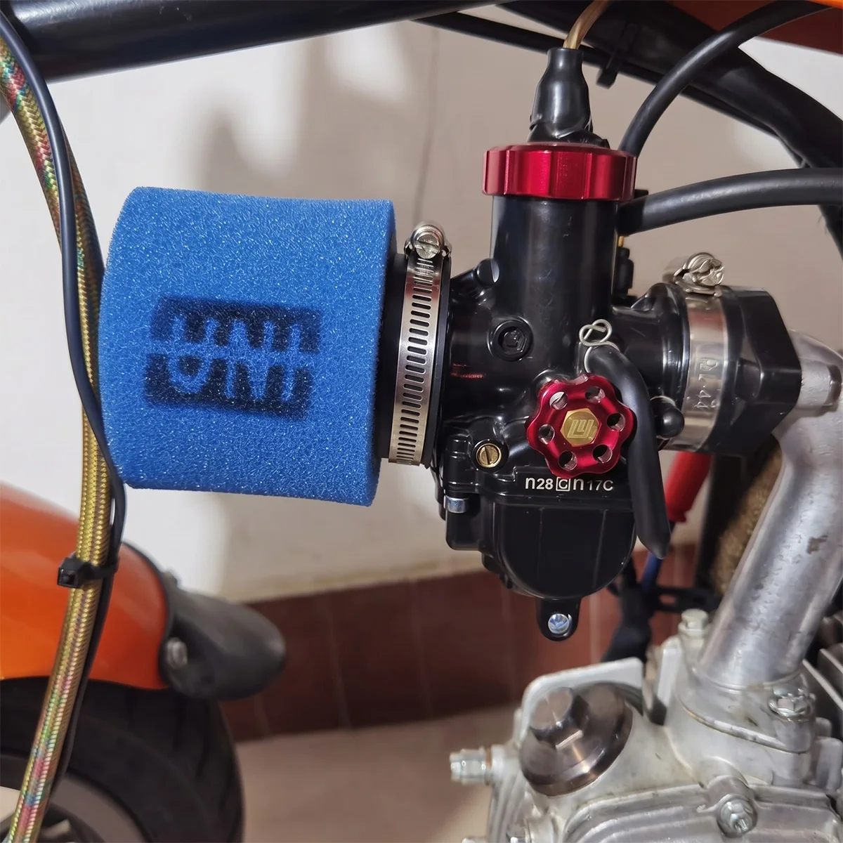 1 Stück hochwertige Universal-Filterkartusche 35 mm 42 mm 48 mm Motorrad-Schaumluftfilter für GY6 50 110 150 200 cc Schwammreiniger Sc – Detail 7
