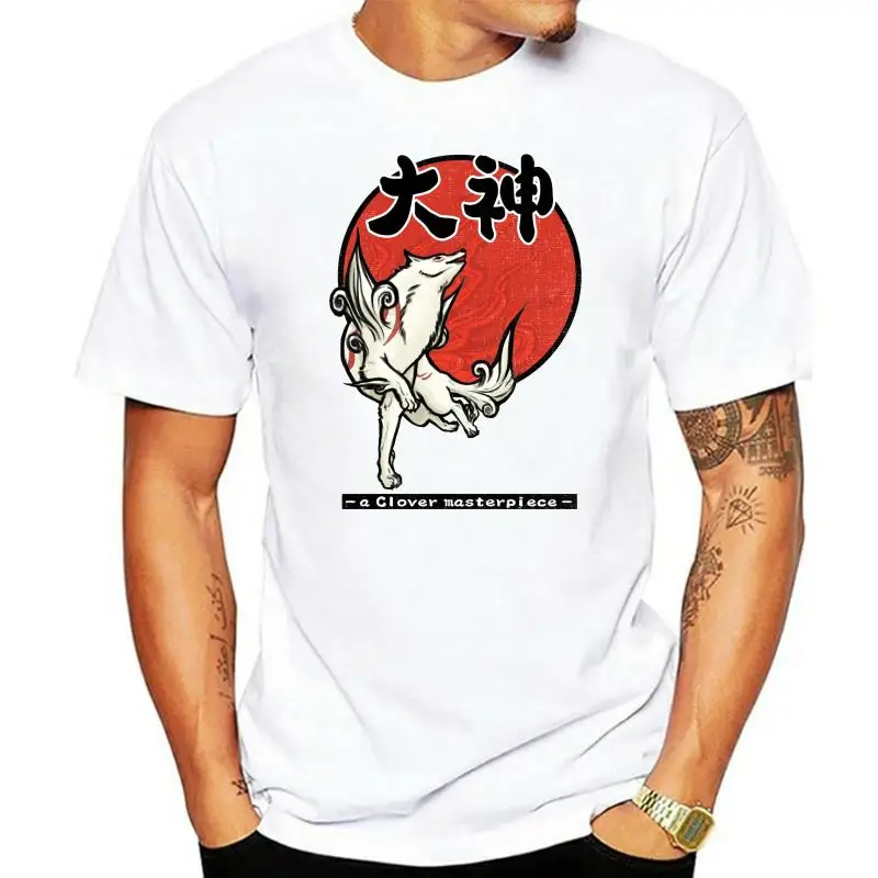 Harajuku Man Amaterasu Okami T Shirt For Male 2022 New Japanese Stylish Ammako Graphic T-shirt