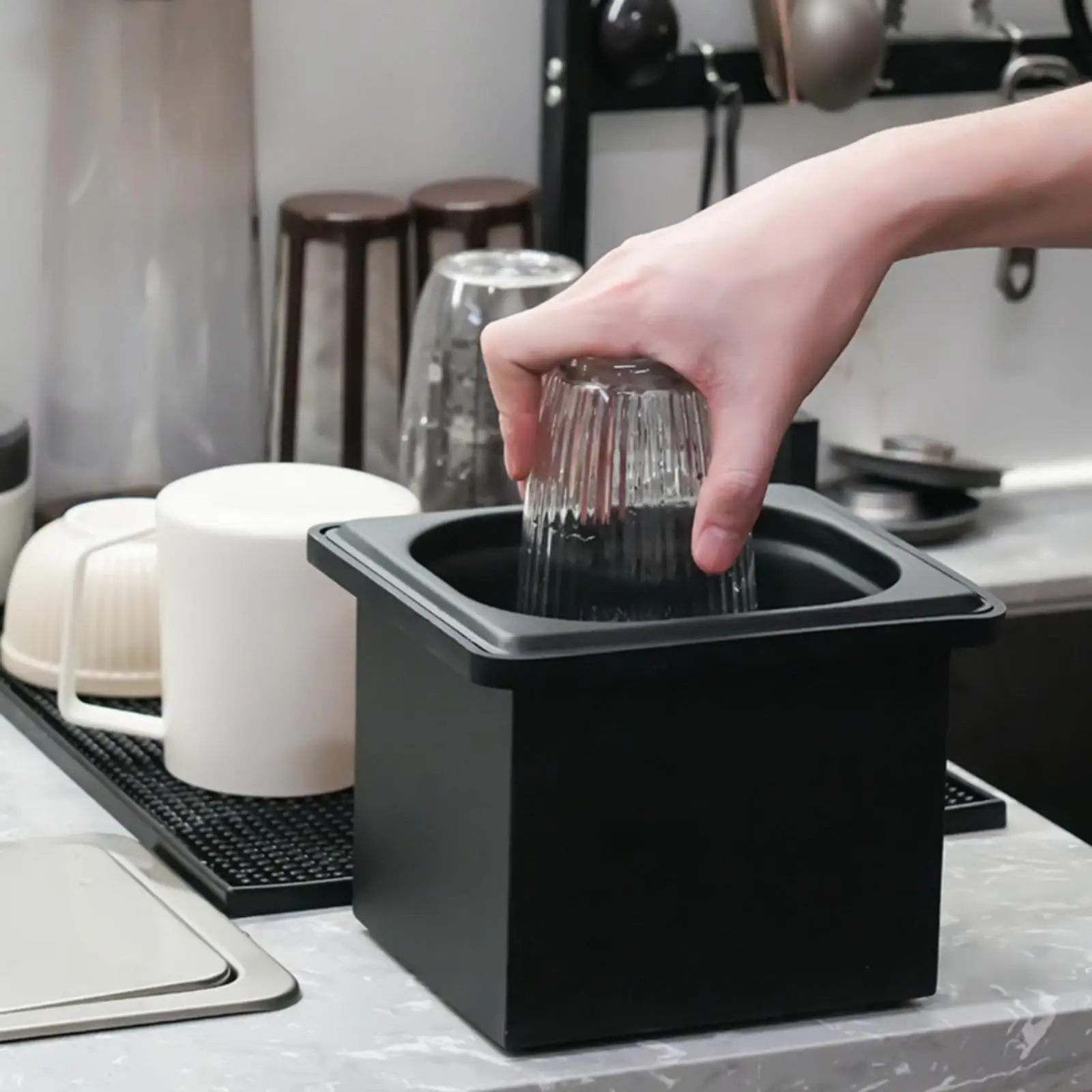 Countertop Cup Washer Compact Countertop Glass Rinser Portable for Home Kitchen