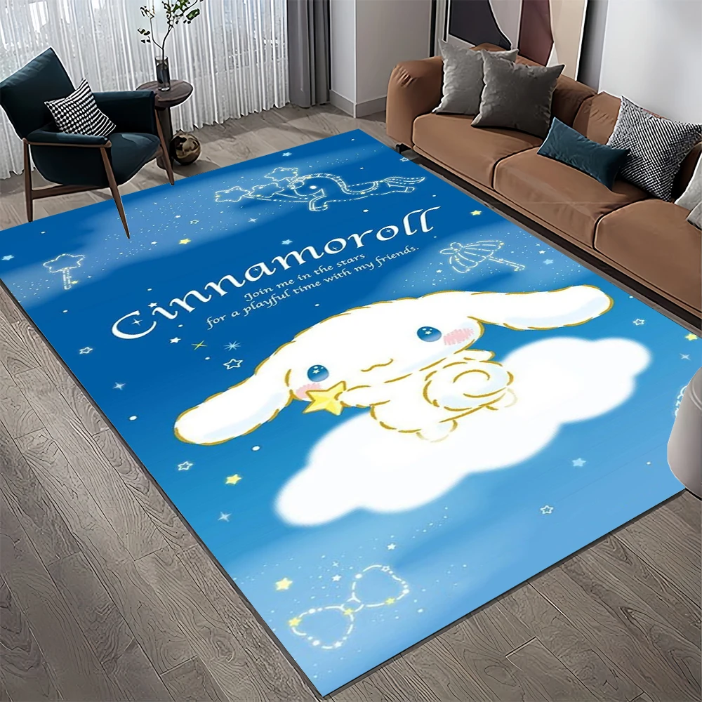 

Cartoon 27 Style Cinnamoroll Kawaii Sanrio Carpet Rug for Bedroom Living Room Home Sofa Decoration,kids Large Decor Floor Mat HD