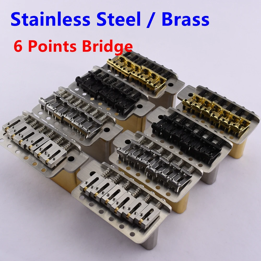 

6 Points 52.5MM Tremolo System Bridge With Stainless Steel / Brass Block/10.5MM Saddle - JP(Origin)