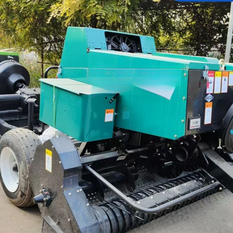Forage strapping machine, forage straw crushing and baling machine