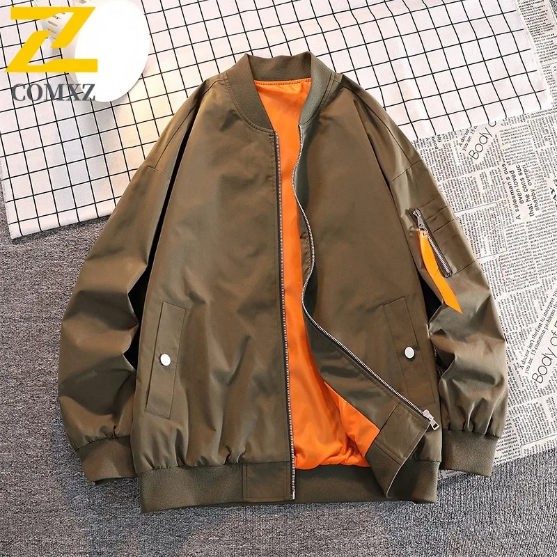 

COMXZ Preppy Jacket Windproof Outdoor Adventure Cycling Climbing Baseball Collar Jacket Lightweight Men Clothing Outerwear