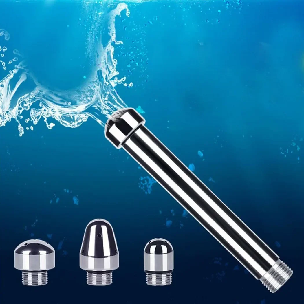 Shower Aluminum Enema Shower With 3-Heads Water Nozzle 3 Style Head ANAL-DOUCHE Vaginal Colon Clean Set Tool Plumbing & Fixtures