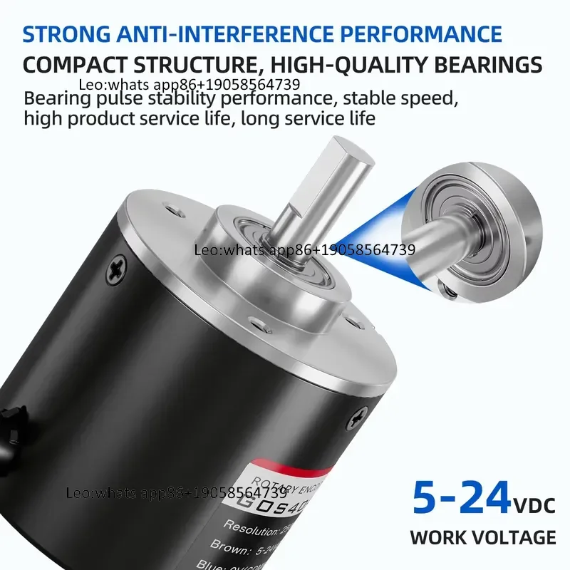 Codificador Rotatorio Incremental Fotoeléctrico E6B2-CWZ6C 5000PPR OD, 6MM, DC 5-24V, ABZ 3 Fases, Conector de Soldadura para CNC