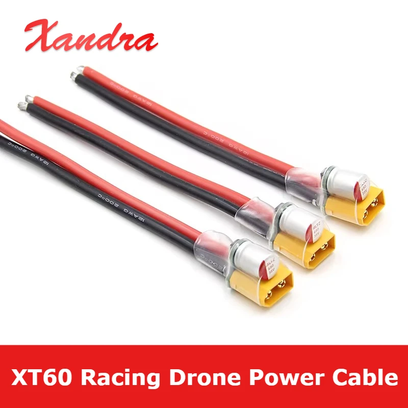 12AWG XT60 Power Cable Cross-machine Motive Force 35V Silicone Wire XT60 6S Power Solid-state Capacitor Plug Power Supply Line