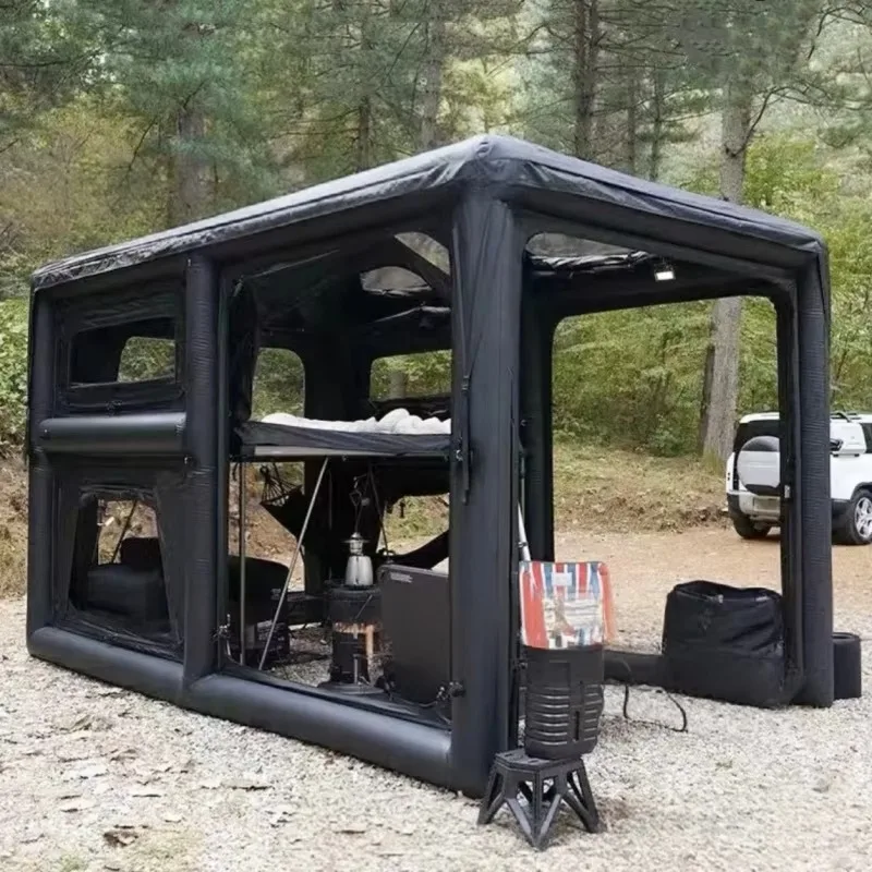 2025 Outdoor Inflatable Tent Camping Fully Automatic Large Space Two Bedroom One Living Room Waterproof Tent
