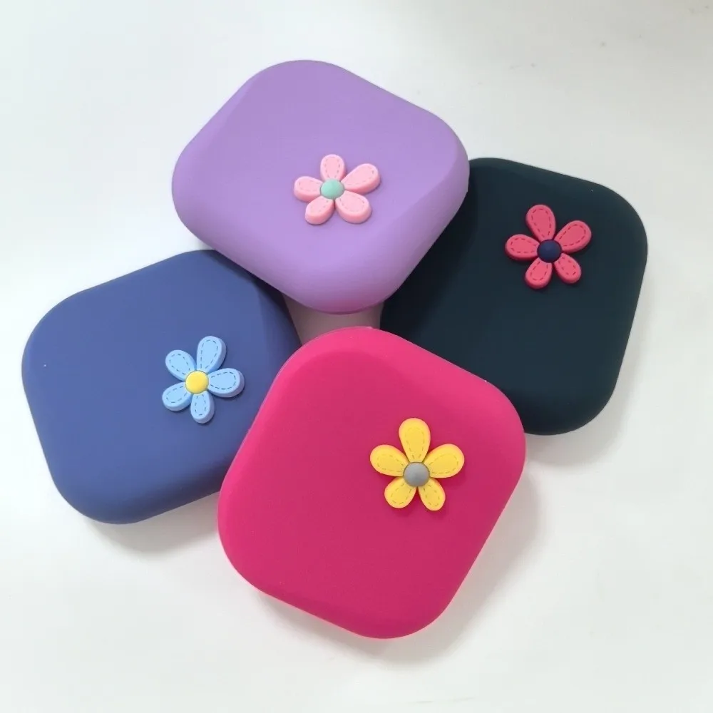 New Flower Silicone Storage Bag Square Multifunctional Magnet Coin Purse Waterproof Magnetic Mini Wallet Earphone Storage