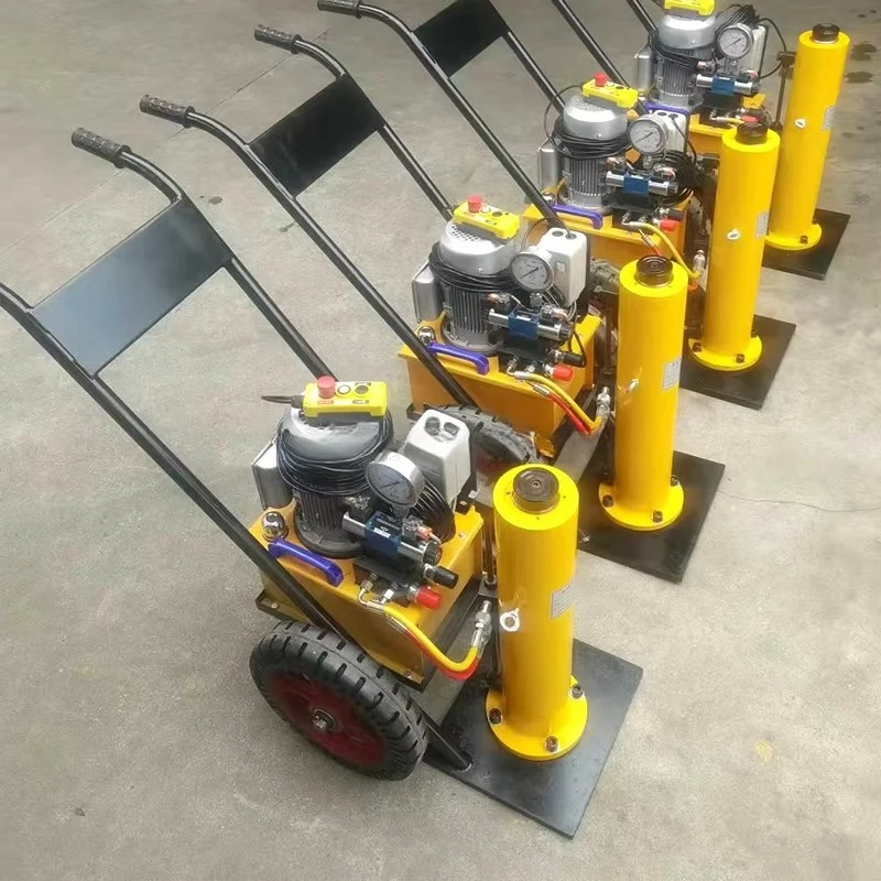 50-150T  Mobile Driving Trolley Electric Jack Train Repair Car Jacks Hydraulic Mobile Lifting Jack for Railway Bridge Transport