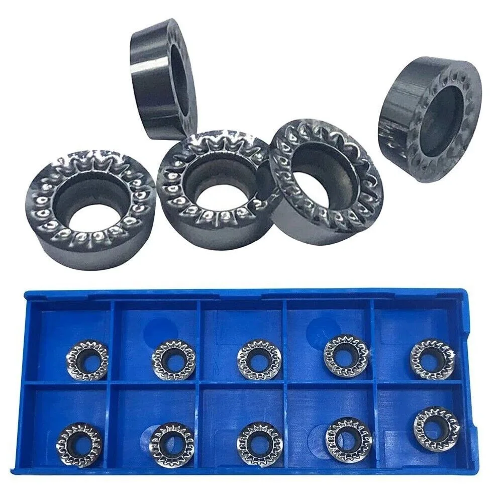 

Для фрезерных твердосплавных вставок для алюминия R5 RPGT1003-AK, 10 шт., круглая токарная вставка из твердого сплава, токарный инструмент с ЧПУ, алюминиевый инструмент ﻿