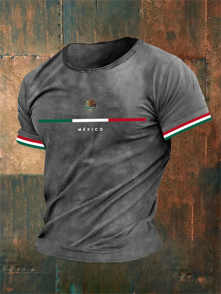 Mexican T-Shirt Unisex Casual Short Sleeved T-Shirts Round Neck Streetwear Mexican men\'s Tees Tops Oversized Men\'s Clothing 5XL