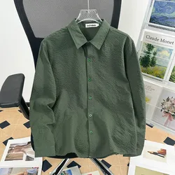 Men's Long-sleeved Shirt Lapel Casual Top, Men's Trendy Brand Ruffian Handsome Soft Shirt, Super Comfortable Fabric