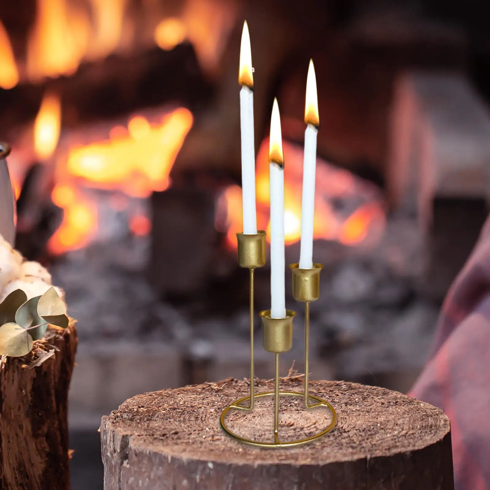 Taper Candle Holders Set of 3 Candelabra for Halloween Christmas Decoration