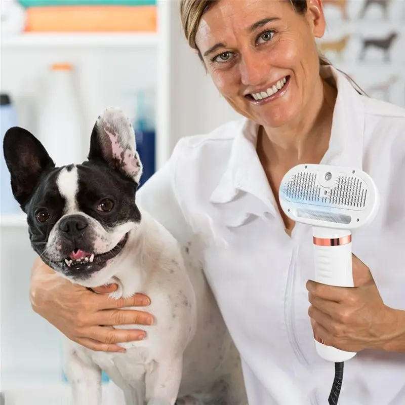 A96K-Professional Pet Hair Dryer Grooming For Cat And Dog Brush Home Furry Drying Portable Dog Salon Blower EU Plug