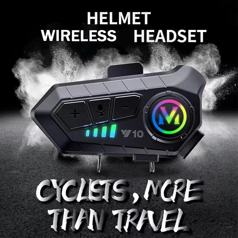 Y10 Motorcycle Helmet Headset Bluetooth 5.3 Voice Contro Motorcycle Wireless Hands-on Talking Headset Waterproof