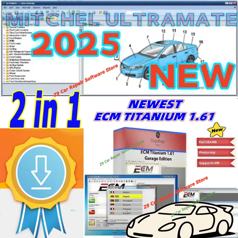 

2025NEW Mitchell Ultramate 7 Complete Advanced Estimating System with Ultra Magnesium Iron Patch & ECM Titanium 1.61 + Drivers
