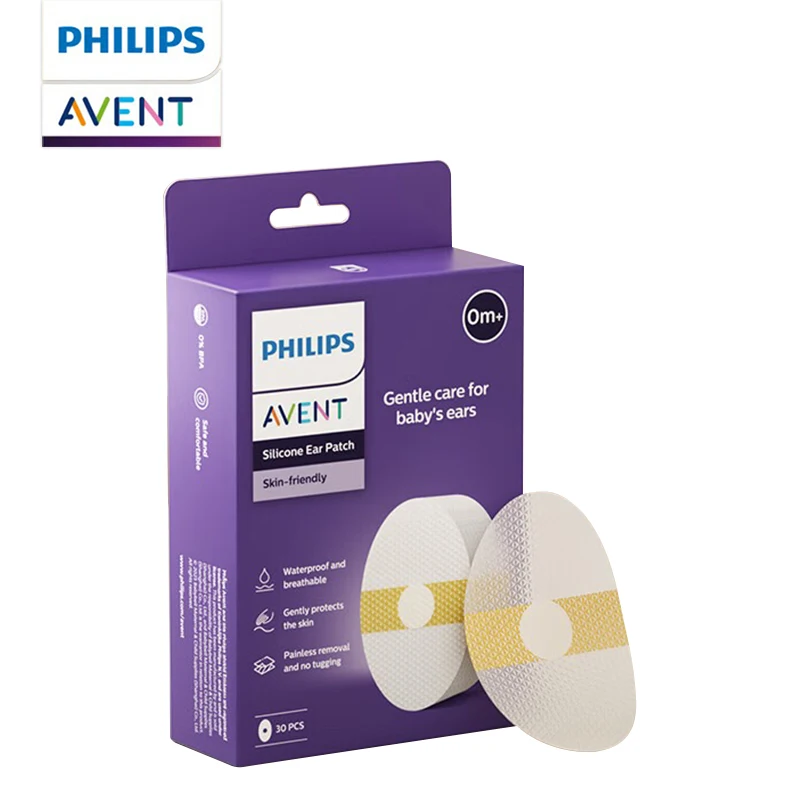 Avent Silicone Ear Protection Patches 30pcs Waterproof Ear Covers Soft Painless Removal for Bathing Swimming Kids 0-12Y