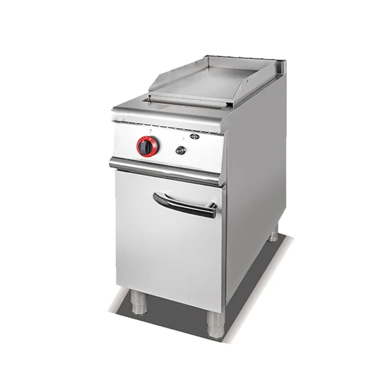 

Vertical single-head electric heating full flat grill furnace with cabinet seat electric oven fried steak equipment combination