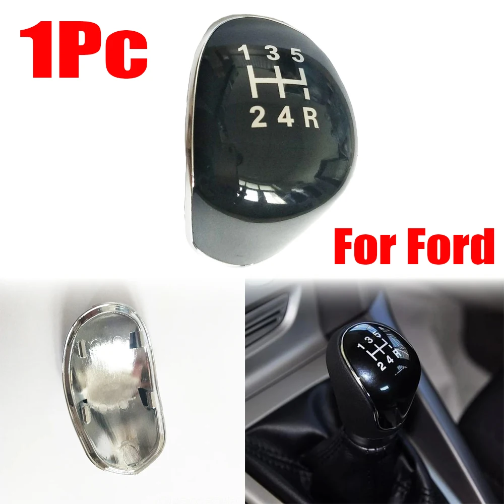 Manual 5 Speed Car Gear Shift Knob Lever Cap Insert Cover for Ford Focus MK3 Fiesta C-max B-max Galaxy Mondeo Kuga Accessories