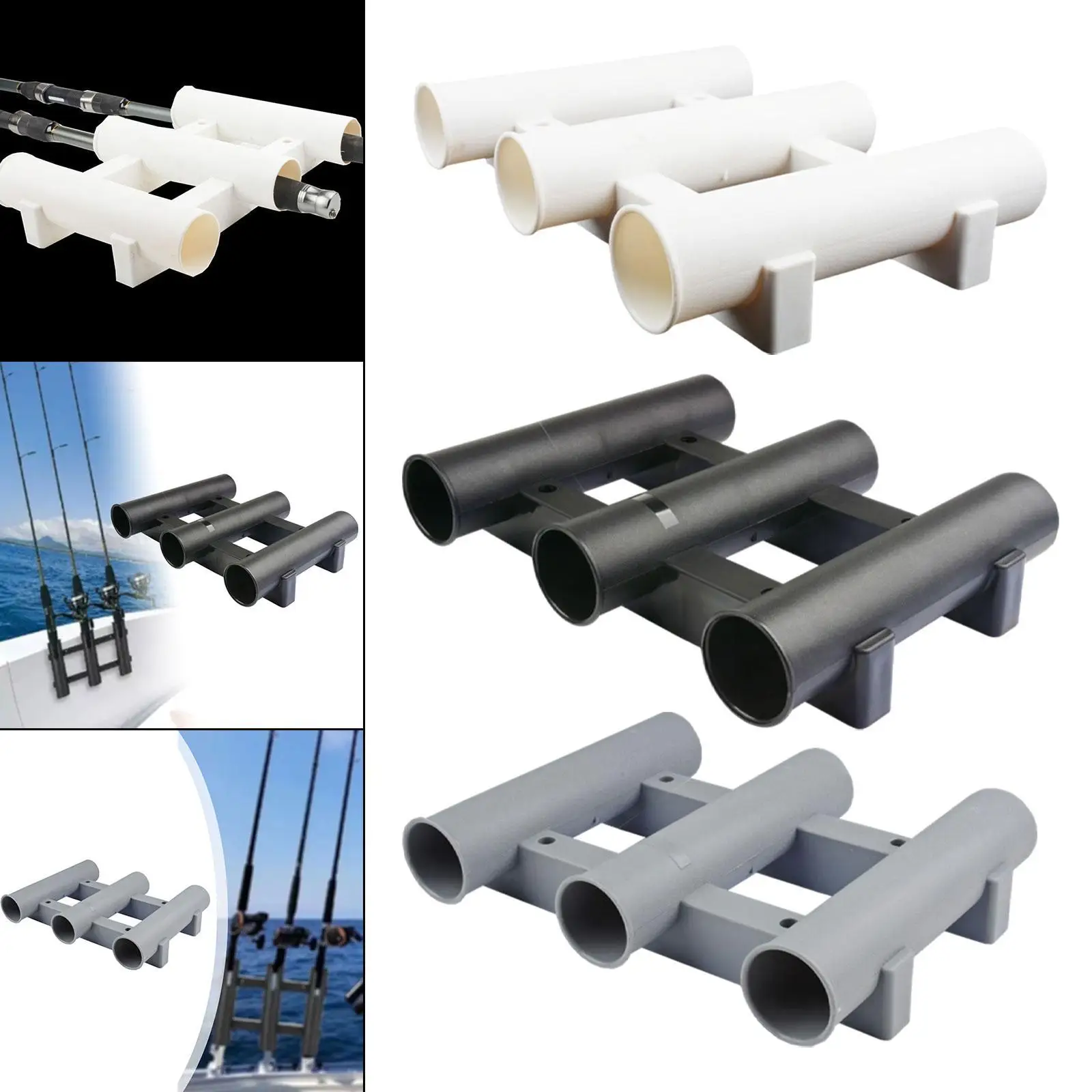 حامل قضيب الصيد عمودي مع 4 مسامير قوس أنبوب 3 قضيب رف الصيد قضيب دعم لدراجة كاياك عائم يخت مركبة بحرية #4