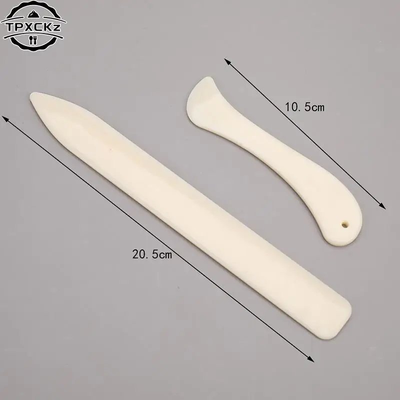 2pcs Folder Paper Creaser Tool Plastic Bone Scoring Folding Creasing Scrapbooking DIY Handmade Bookbinding Cards Tool