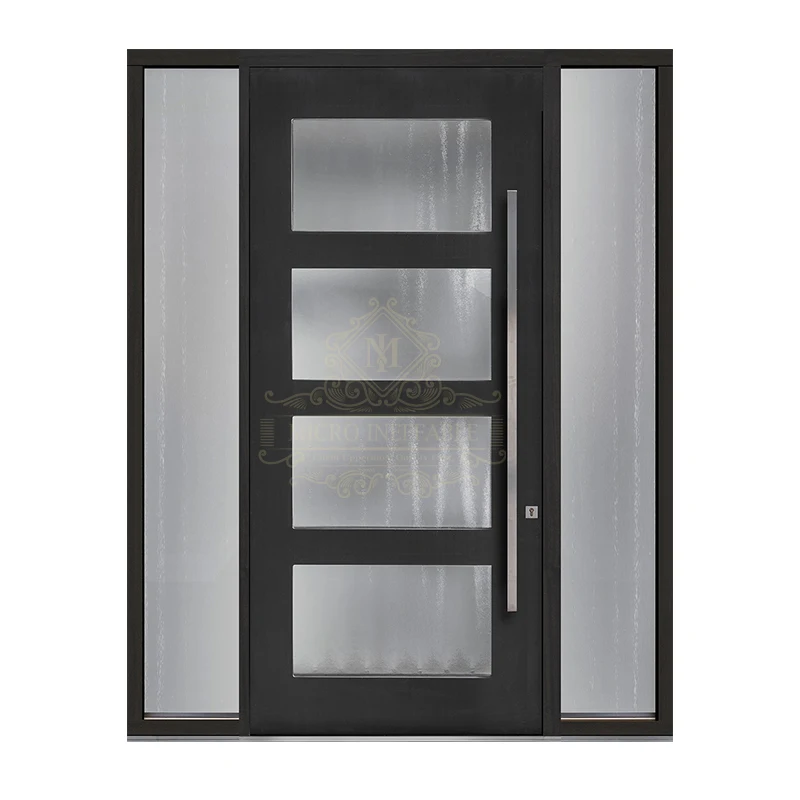 Aluminum Security Doors Front Pivot Entry Customised size Door Residential Project Europe for Houses Exterior