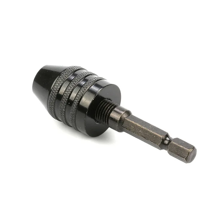 Mini Keyless Drill Chuck 0.3-8mm Self-Tighten Electric Drill Bits Collet Fixture Tools 1/4" Hex Shank  Converter view 3