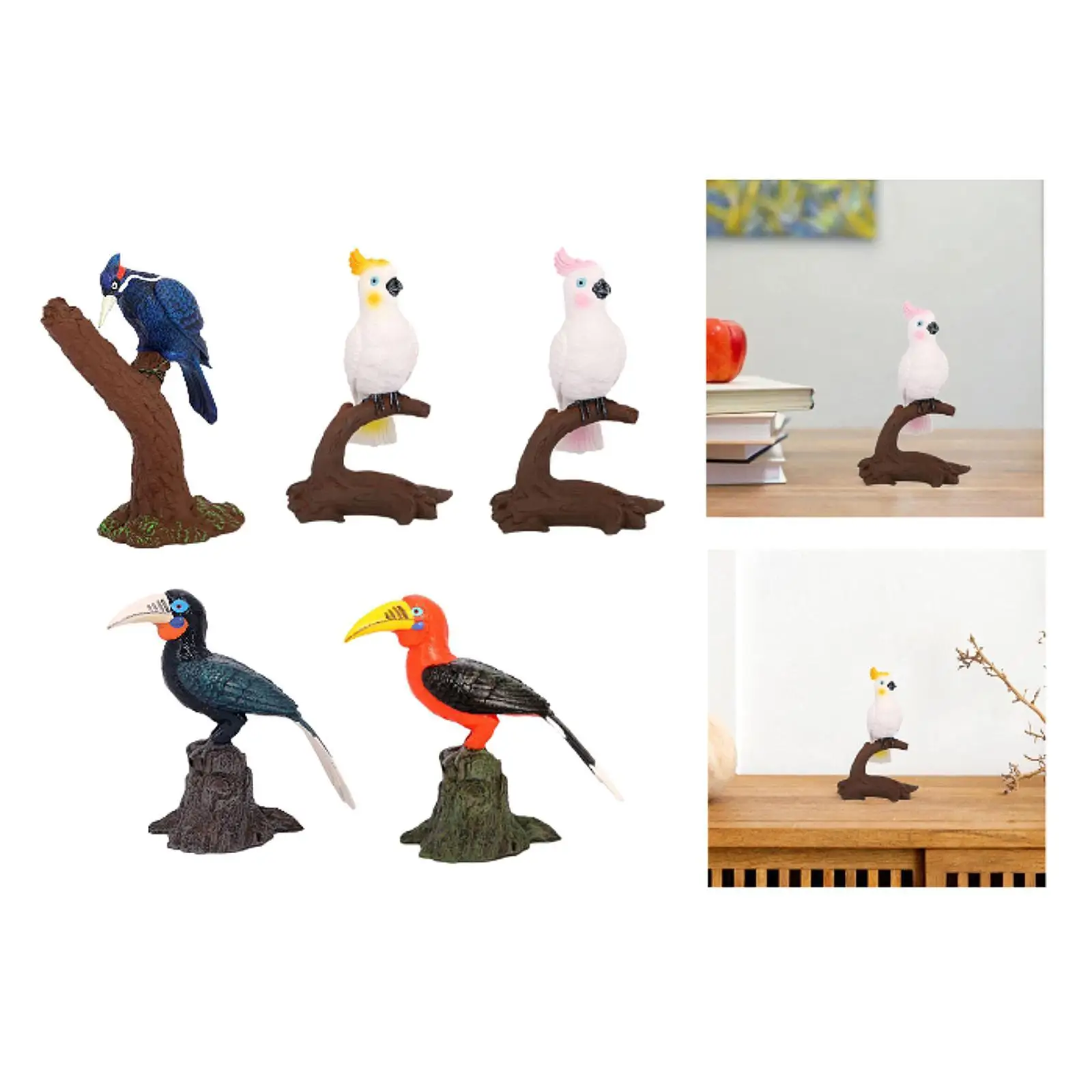Realistisch vogelstandbeeld Vogelmodel Figuur Decoratief ornament Collectible Sculpture