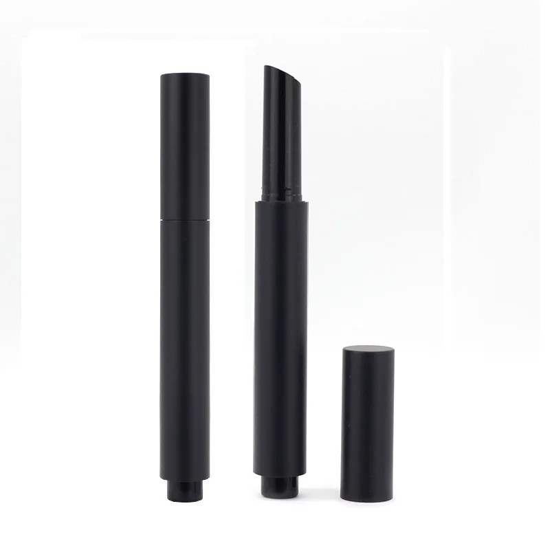 

Lipstick Tube Matte Black Press Pen Type DIY Makeup Packaging Material 10pc 50pc 100pc Plastic Frost Cosmetic Lip Balm Container