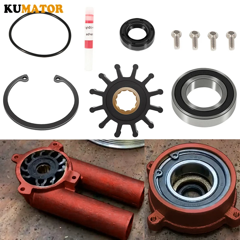 

Water Pump Impeller Kit for 99-05 Volvo Penta Gas Sterndrive Raw Sea Water Pump Repair Rebuild Service Set 3.0 4.3 5.0 5.7 8.1