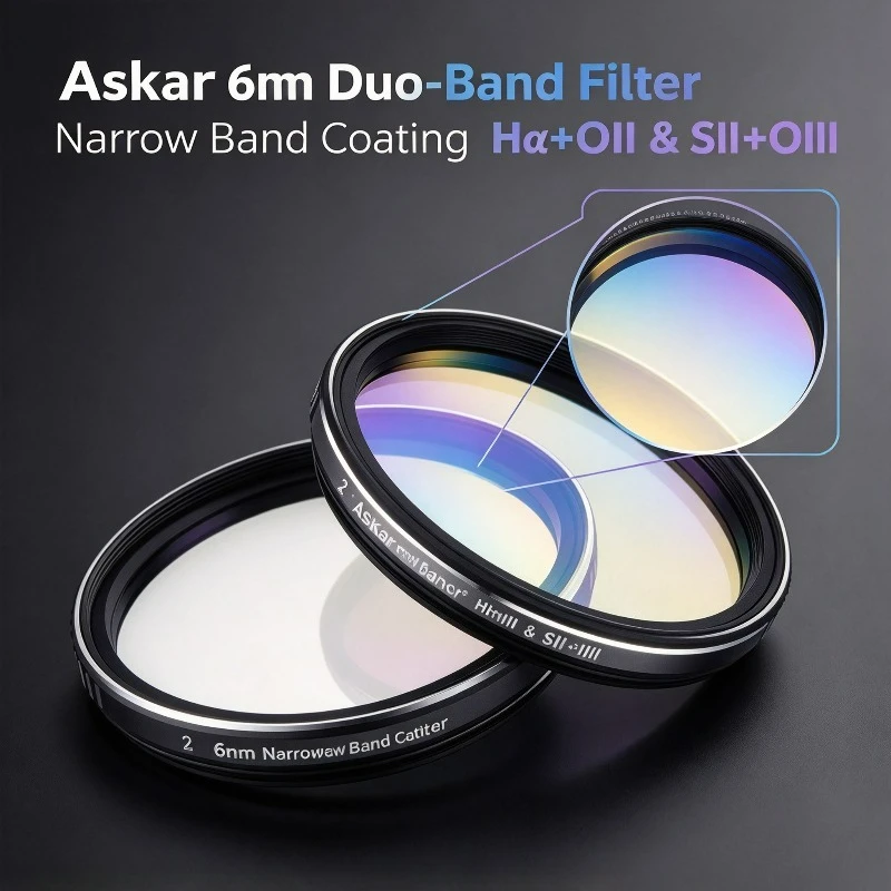 Askar Colour Magic 6nm Deep-Sky Duo Narrowband Filter 2-Inch Astronomical Imaging for Stargazing D2(OIII+SII) D1(OIII+Ha)