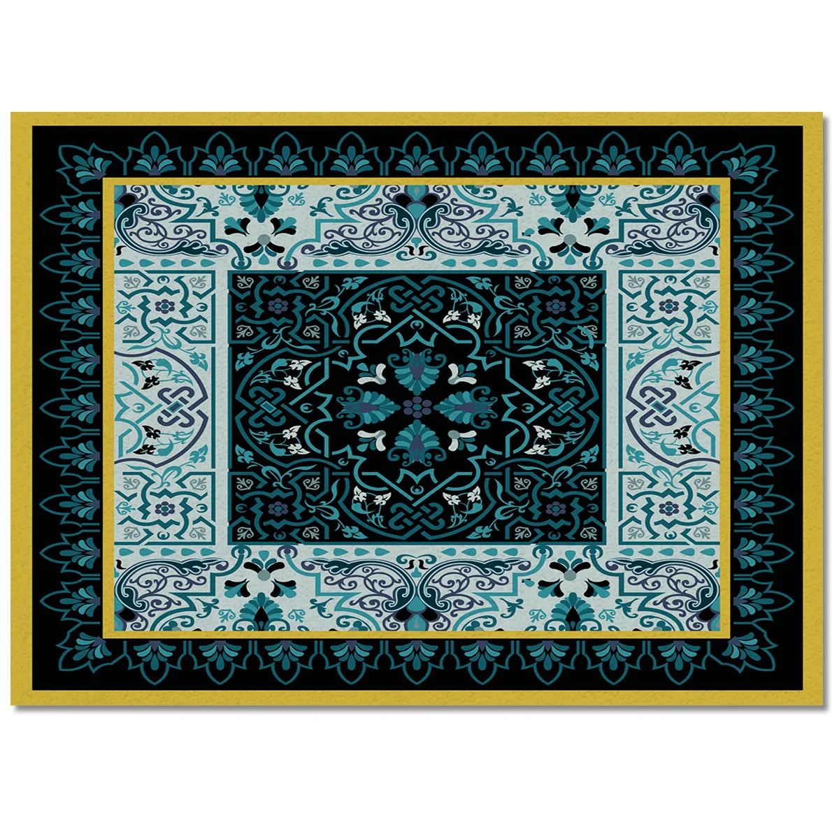 Turkish Pattern Ethnic Style Living Room Carpet Coffee Table Floor Mat Study Bedroom Bedside Home Decoration Large Rug Floor Mat