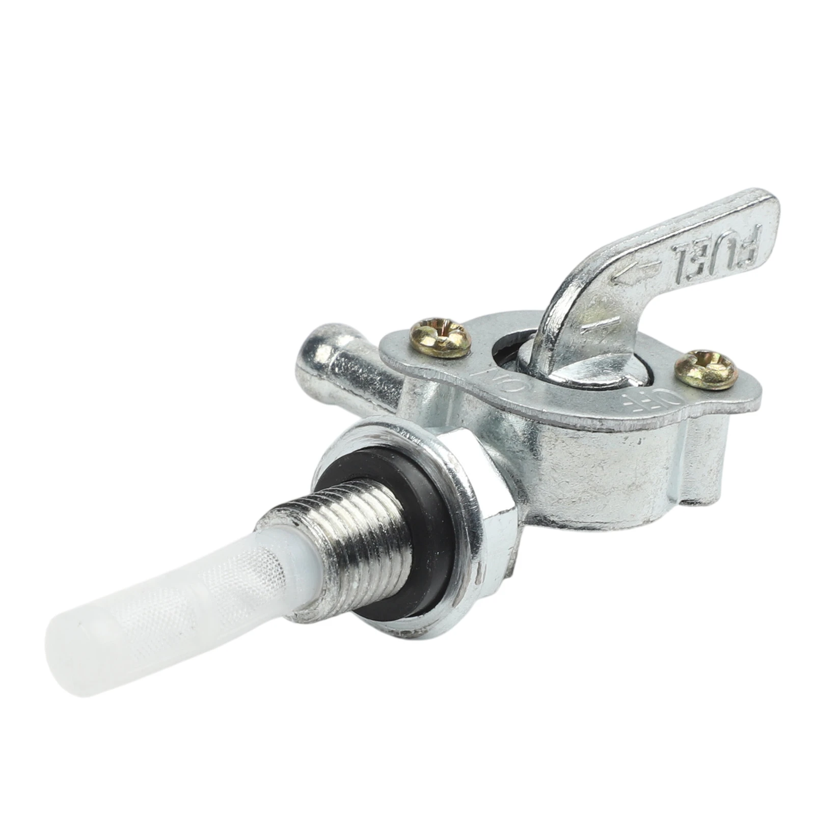 ON OFF Fuel Tank Shutoff Valve for Gas Engines and Generators with M10x1.25 Port and 1/4 Hose Barb Stainless Steel 7cm Length