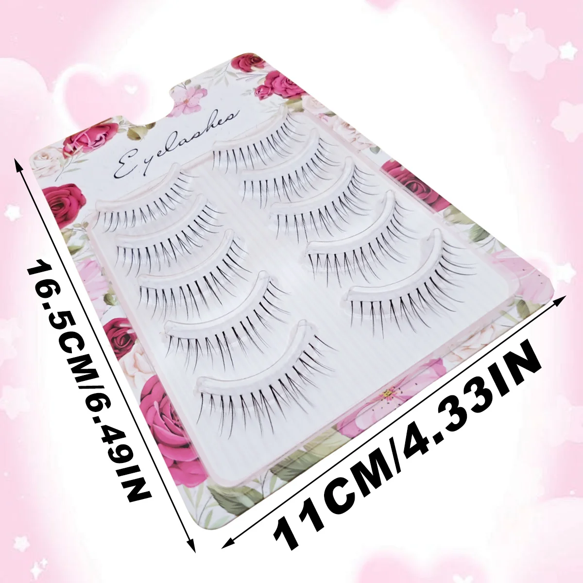 5 Paar natürliche falsche Wimpern, ultraleicht, luftig, handgefertigt, weiche Verlängerungen, einfach zu tragen, für verschiedene Anlässe, künstliche Wimpern, Make-up