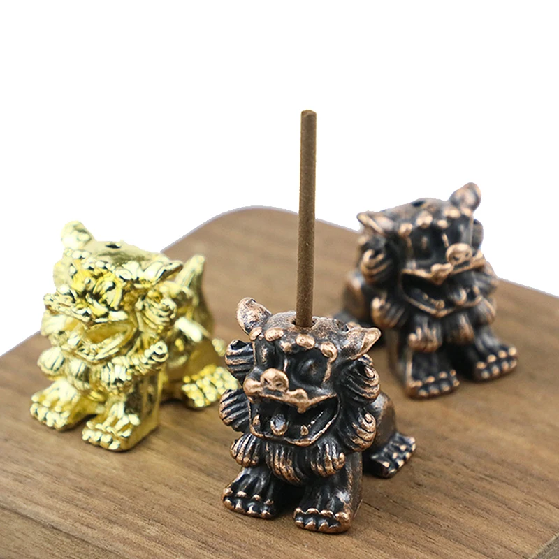 1Pc Vintage Alloy Incense Burner Stick Holder Buddhism Line Incense Plate Sandalwood Coil Base Temples Home Decoration