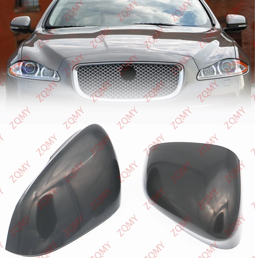 2Pcs Car Rear Side View Mirror Cap Cover For Jaguar XF XFR XFR-S XJ XJR XK XKR XKR-S XE 2010-2015 Primed