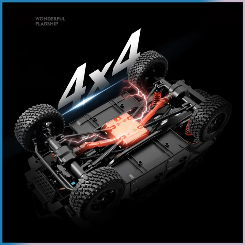 RC Crawler 4x4 Car MN128  2.4G Climbing Buggy Professional with LED Light Full Scale Remote Control Cars Toys for Boys Gift view 6