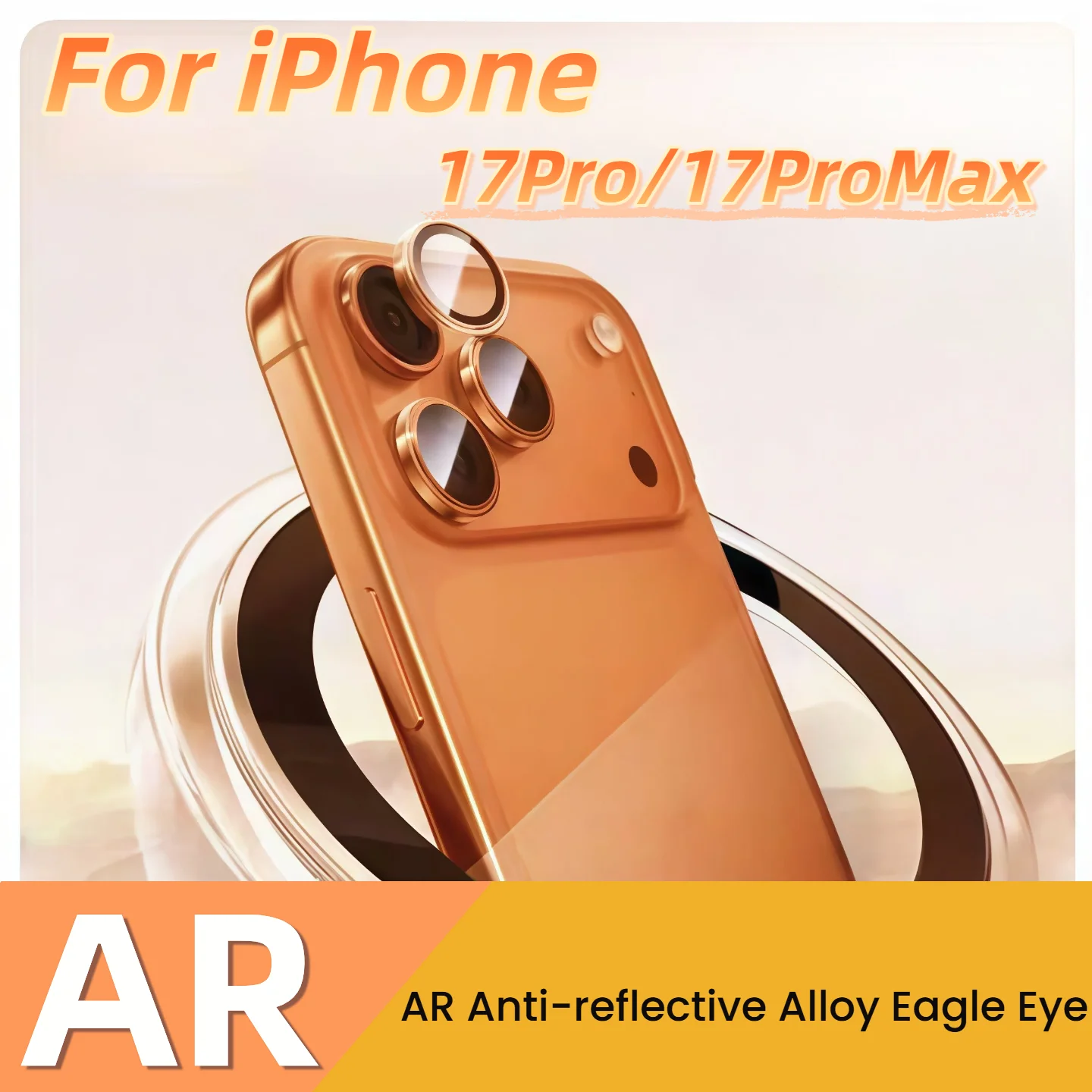 For iPhone 17 pro Max Anti Fog Tempered Glass Rear Camera Protective Film Original Color Silvery Orange Grey Blue AR Compatible