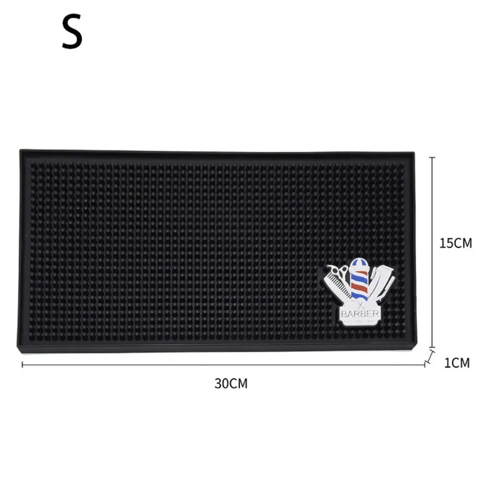 

Black Anti Slip Barber Station Pad Haircut Tools Storage Heat Resistant Hairdressing Tools Pad Siliconen Mat