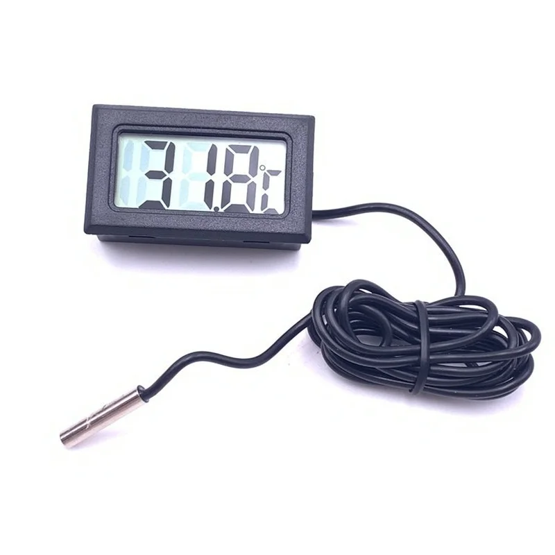 Computer Water Cooling Thermometer Electronic Digital Temperature Meter Water Tank Thermometer with Waterproof Probe Plug