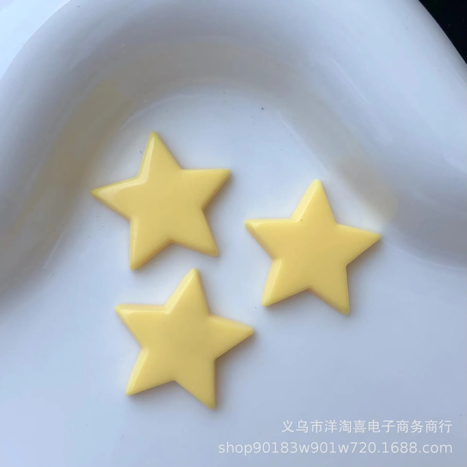 5pcs miniso series yellow star cartoon resin flatback cabochons diy crafts materials jewelry making charms