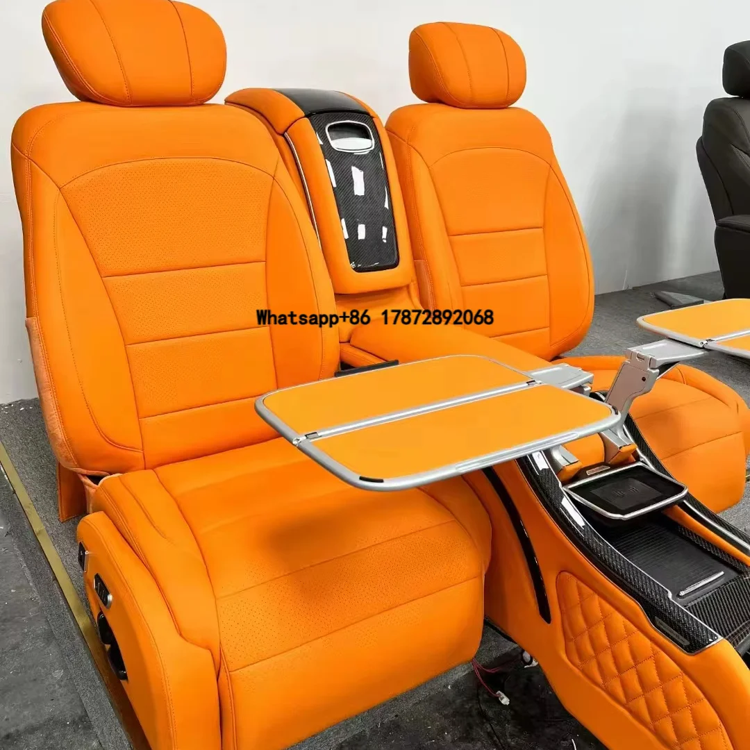 Kit de Atualização de Assentos VIP de Luxo para Carros 2024 - Conjunto de Assentos Elétricos com Console Central para Conversão de Interior