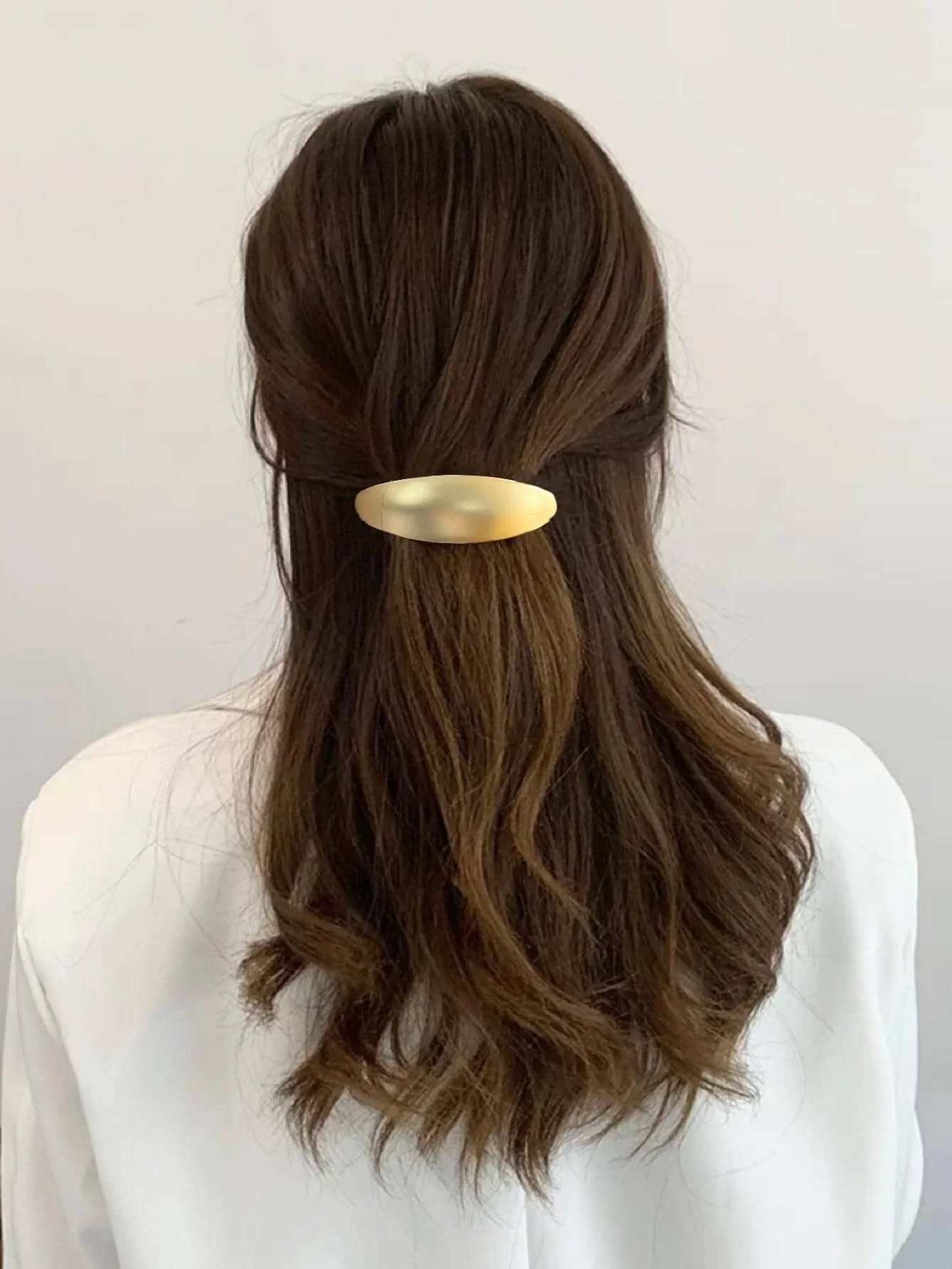 

1pc Women Oval Decor Fashionable French Clip For Daily Life Casual Hair Clips Hair Accessories For Women Claw Clips Hair Cl