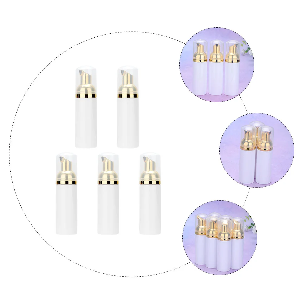 

5 Pcs Mousse Sparkling Bottle Foam-making Hand Soap Dispenser Makeup Pump Empty Bottles Plastic Travel Foaming