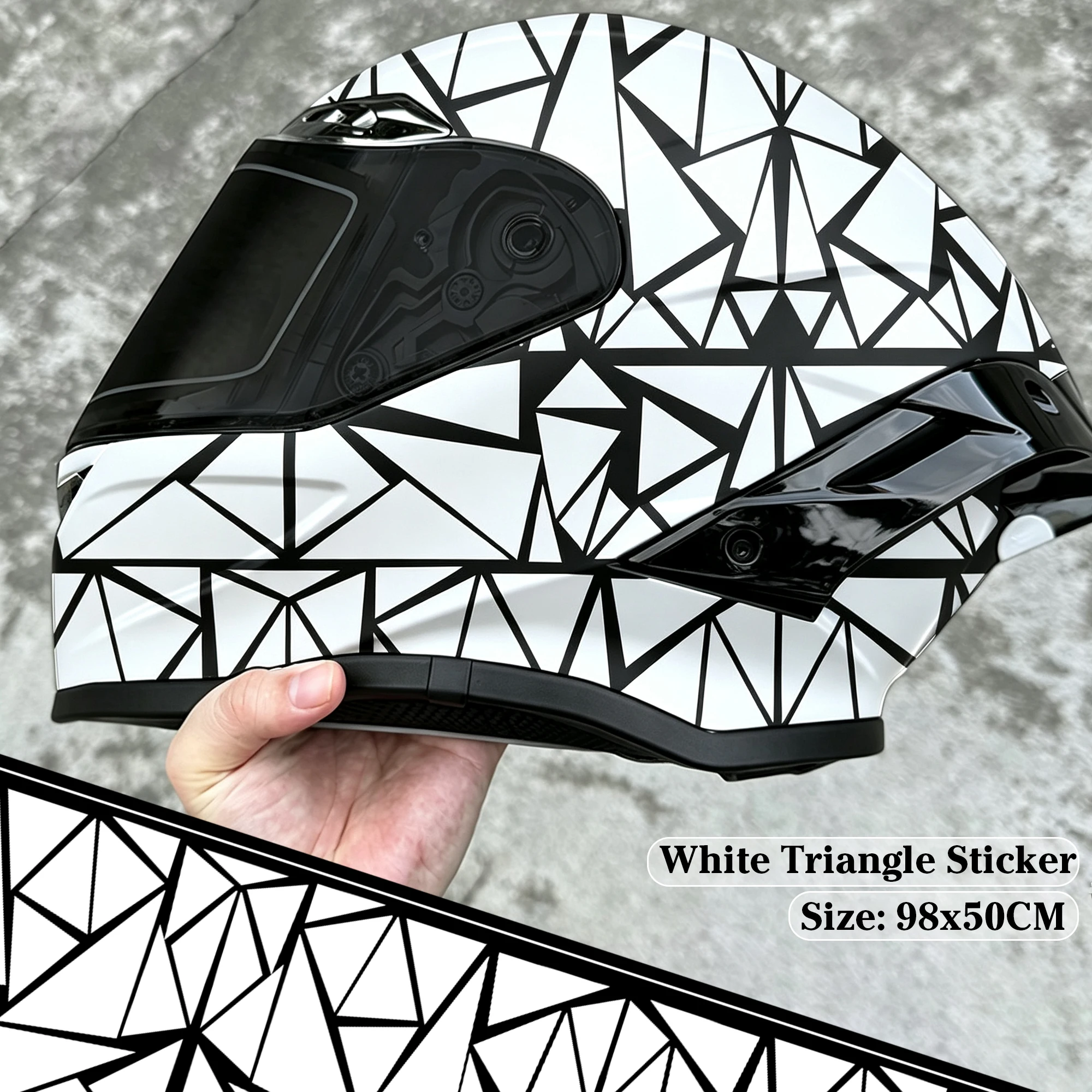 1 Set Dreieckige Geometrische Motorrad-Aufkleber Wasserdichter Vinyl-Aufkleber Universell für Autofenster, Roller, Karosserie, Kraftstofftank-Dekoration – Detail 5