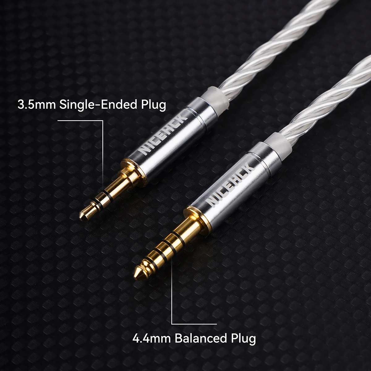 NiceHCK sHeart Earphone IEM Replace Cable 4N OFC+4N Silver-plated OFC Mixed Wire 0.78 2Pin for IEM YDX FuDU NeZha Starfield Wind