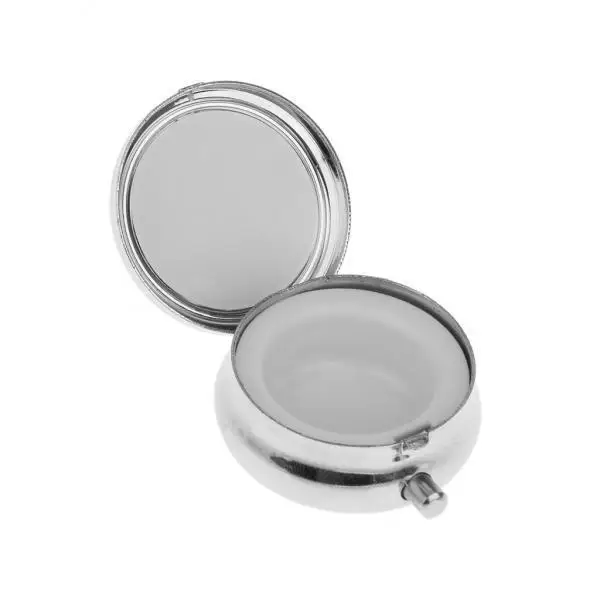 

Portable Metal Pill Box Small Organizer Container Case Cute Metallic Pillbox for Accessories and Memory Cards